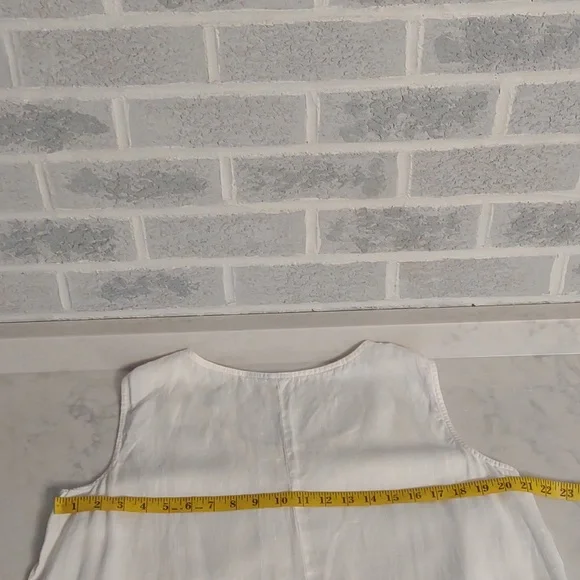 Women's Long White Maxi Dress with Beautiful Light Pink & Green Rose Embroidery - Picture 6 of 10